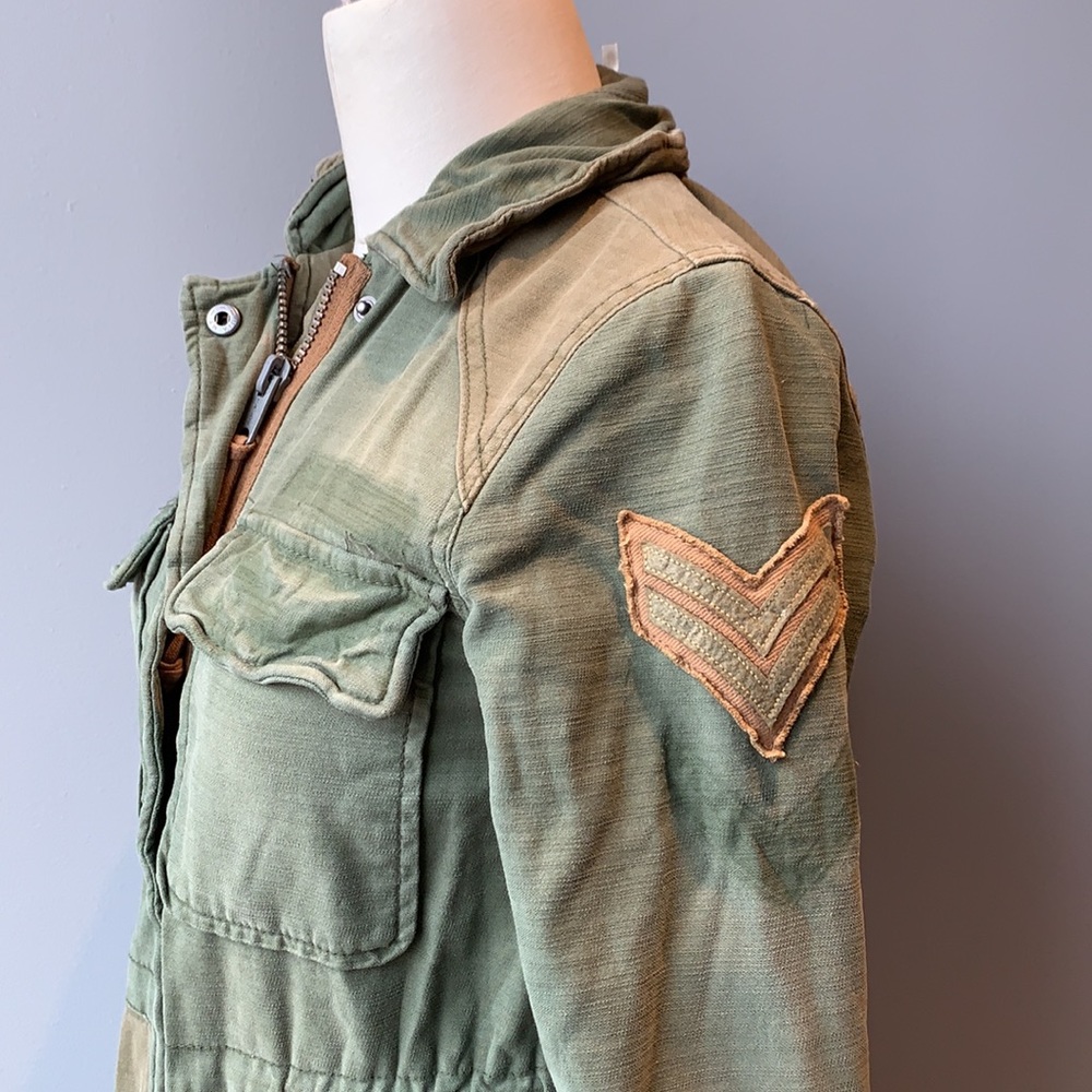 NWOT Free People Mid Length Army two-tone jacket